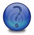 question and answers - a blue color question mark
