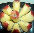 health - pieces of apple cut and kept in a plate