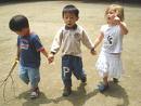 relationship - three friends playing