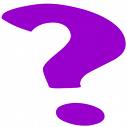question and answers - a purple color question mark