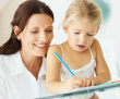 Mother and Daughter - Mother and Daughter relationship is very precious. When the daughter grows up she can share a lot with her mother than her father. This photo shows how the mother helps her daughter happily in her studies.