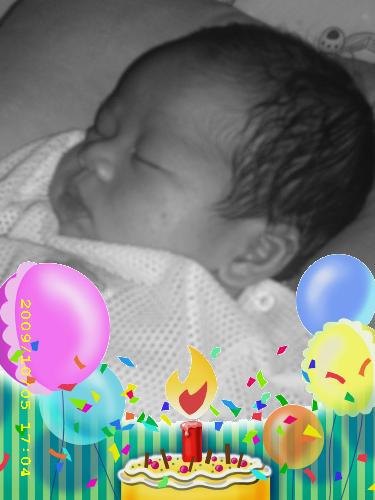 my angel - this is my newborn. he is 46 days old. a true angel. always giggle when i make faces. hope he will be a good son someday