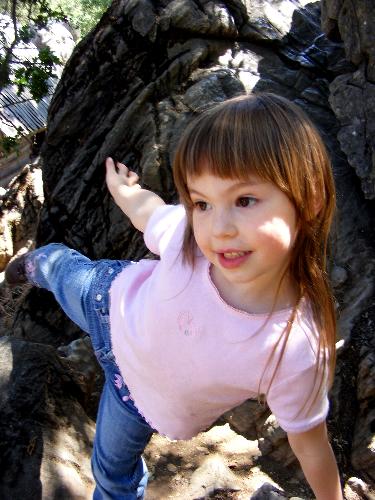 The light of my life - This is a picture of my little girl. She is truly the light of my life. I took this photo at Columbia State park while rock climbing.