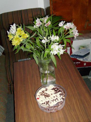 The bouquet i got my mom - For her birthday this July. She was really happy about them.