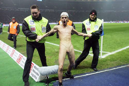 a crazy fan - a crazy football fan,