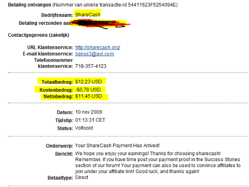 Proof of Payment - ShareCash - Proof of payment of ShareCash. It's absolutely the best paid per download site. Normally I am not so keen on posting proofs of payment but for ShareCash I make an exception. :)