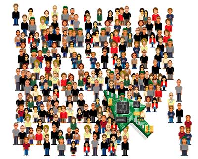 people - a crowd in the picture.