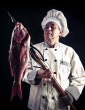 Proud Chef - This is the photo of the proud chef who holds the big fish.