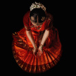 Indian Dance - This is the photo of the prayer of an indian dancer before starting her dance program.
