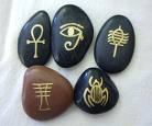 Stones - Stones with Egyptian symbols on them. They are very pretty.