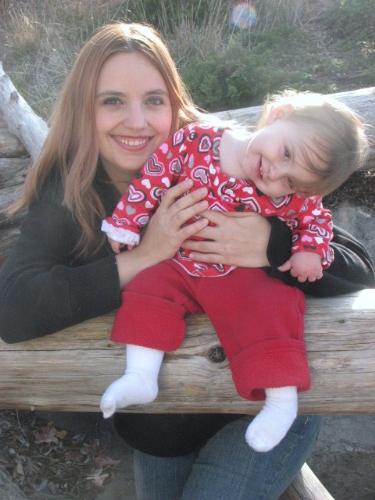 Savanna and me - Savanna being cute