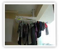 Retractable Clothes Hanger - Retractable Clothes Hanger installed in my apartment