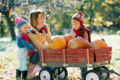 kids and mom  - a mother and two kids playing together