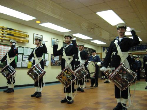 Portland Sea Cadets - Us Practising Marchin In then Hut, Was Hard Work !!