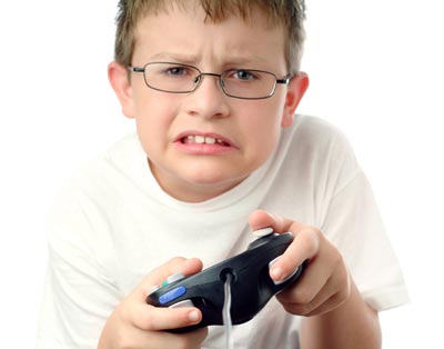 game - kid with joystick....