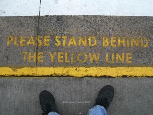 Standing behind the line - and follow rules..