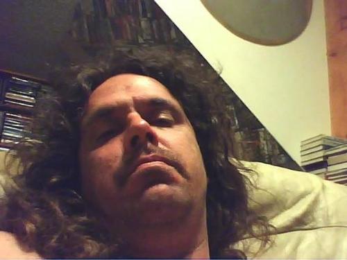 Me, myself, and eyes wide shut after midnight... - This is me looking and feeling as if I am about to pass out, after working infront of the computer monitor for far too many hours consecutively.