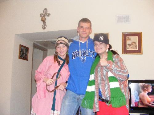 Kristen and Whitney - Their outfits while they were acting silly last night.