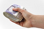 cash in hand - this is the photo of the hand with cash