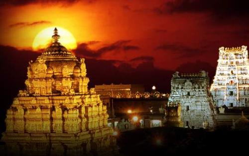 Tirumala Venkateswara Temple - 50,000 to 100,000 pilgrims visit daily. The temple is the richest and the most visited place of worship in the world.[