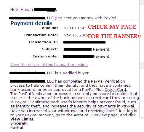 Payment proof #3 - PAYMENT!! I GOT PAID!! 4th TIME!!! CHECK OUT MY PAGE FOR THE BANNER!!!