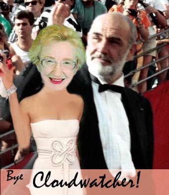 Sean Connery - great escort - Me with Sean Connery at the Bloggie 0scars