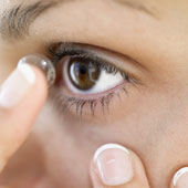 contact lenses - For those who feels very troublesome to wear eyeglasses, they can have option to wear contact lenses.