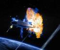 Space shuttle Exploding in space - this is a very rare picture and it was relaesed by nasa and its the exploding of the shuttle....such a sad event