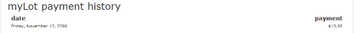 My myLot First Payment - My first payment from myLot and it's a glittering 13.08 dollars. Thanks myLot!