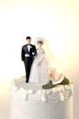 Wedding Cake2 - This is the photo of the wedding cake with a miniature bride and groom cake topper