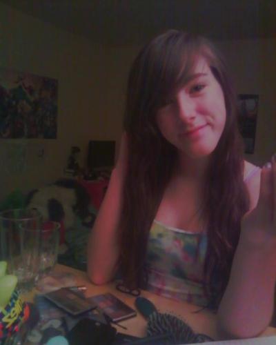 Bare - I was impressed with how well my hair was behaving that day, and my skin felt really nice. So, I decided to take a picture with my hair not flat-ironed, and no makeup.