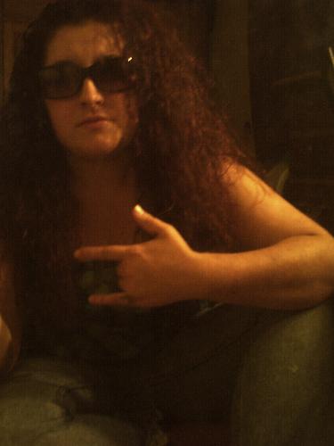 Me - Just chillaxin! And rockin out in a dark room with sun glasses.