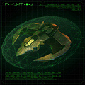 Shields! - The shields are up, shown on this mysterious ship.