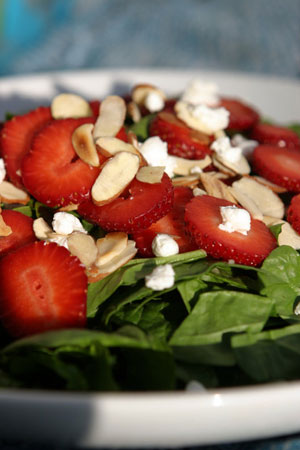 Strawberry Salad - This is the photo of the strawberry salad. The ingredients are strawberry , almond , cashew nut, pistachio.