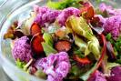 Purple Salads - This is the photo of the purple salads. The ingredients are purple cauliflower , red lettuce , purple onions , purplce carrots for a painterly effect.