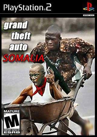 Somalia! - Somalis on the mobile assault vehicle.