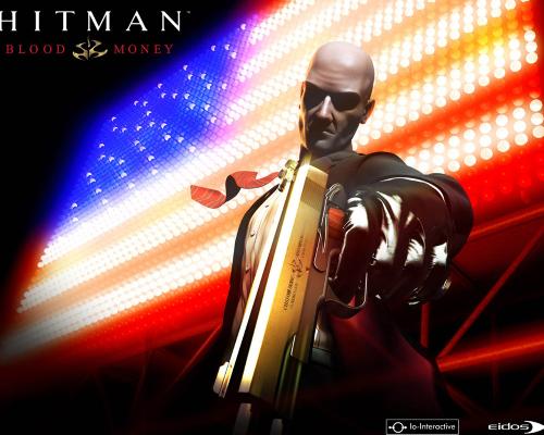 hitman - hitman in front of usa flag