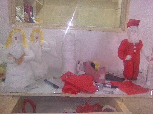 Christmas decors - decors from recycled hospital waste Christmas decors - decors from recycled hospital waste