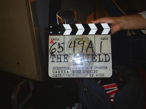 the shield - My personal photo taken on set.