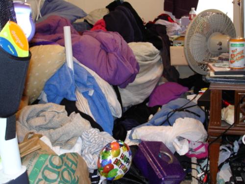 Charlene's Room - This is like one of those 'seek and find' pictures. Can you find the floor? Can you find the bed?