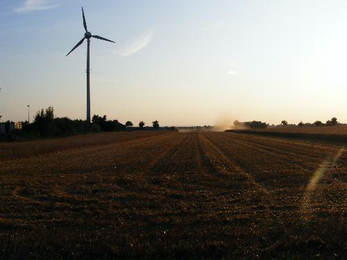 field view - The typical field view in Germany with the wind generator.
