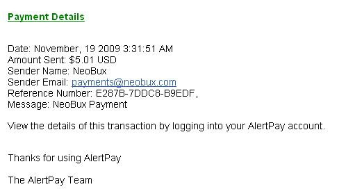 Another payment from neobux - I jst got another payment from from neobux. Thanks to neobux again & lets everybody rocks with neobux. Happy mylotting...