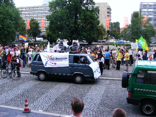 Protest - A protest of the homosexuals in Hannover, just right in front of the old town hall.