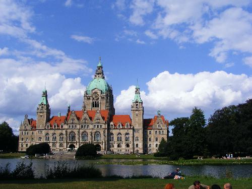 Town hall - The town hall looked from a little bit farer. It looks like in postcard.