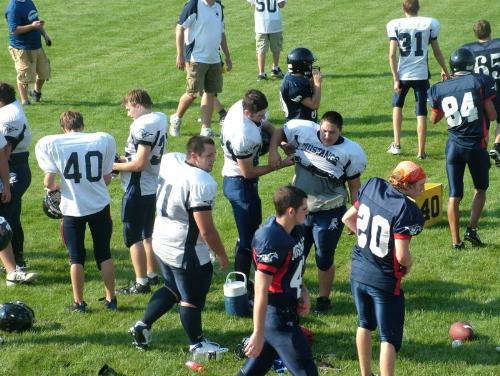 football team - having fun