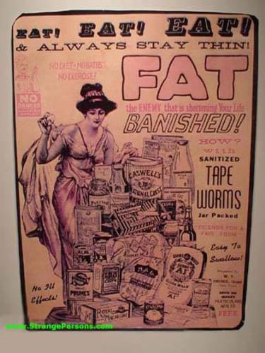 The Amazing Tapeworm Diet - With this miracle product, you can eat all day if you wish and still stay thin! LOL