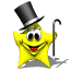 animated star - dancing top hat star.