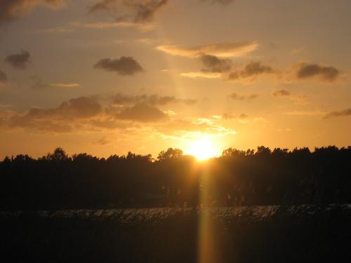 an ordinary summer evening - There is sunset at an ordinary summer evening