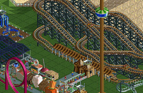 Rollercoaster Tycoon - A screenshot of the game Rollercoaster Tycoon in all its glory.