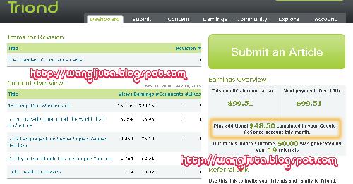 Double your Google Adsense - Double your google adsense now. Register here: http://www.triond.com/rw/44607